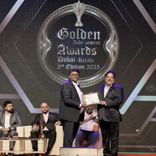 Golden Achievement Award to Mr. John Thomas in Dubai (Kerala - 2nd Edition 2023)
